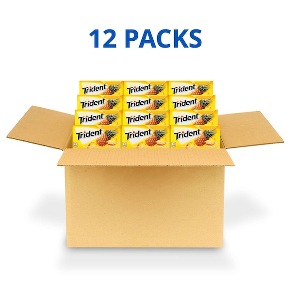 Trident Trident Pineapple Twist Sugar Free Gum 14 Pieces, PK144